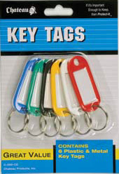 Plastic and Metal Key Tags